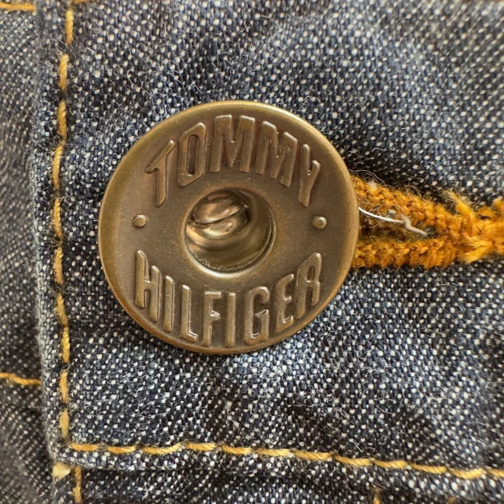Tommy Hilfiger Womens Dark Wash Cuffed Denim Shorts Blue Size 8 100% Cotton